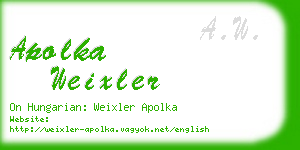 apolka weixler business card